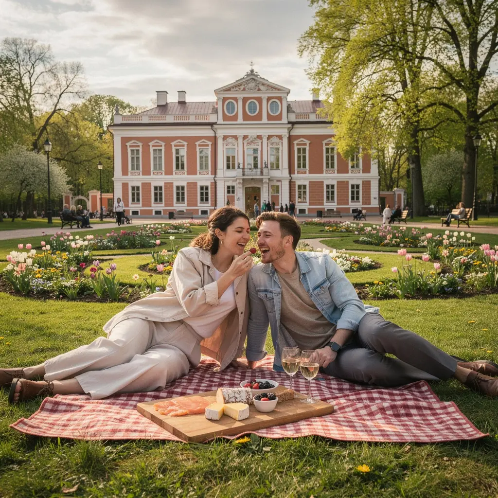 Eesti kaunis maastik, kus on rohelised metsad ja sinised järved.